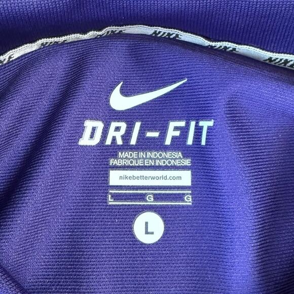 Kansas K-State Wildcats Nike Dri-Fit Embroidered Polo Shirt Purple Unisex Large - Picture 5 of 9